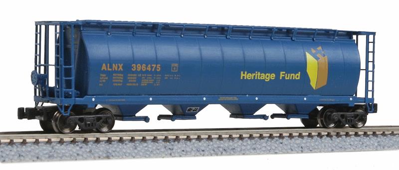 InterMountain 85103 Z ALNX 59' 4-Bay Cylindrical Covered Hopper - Trough Hatch