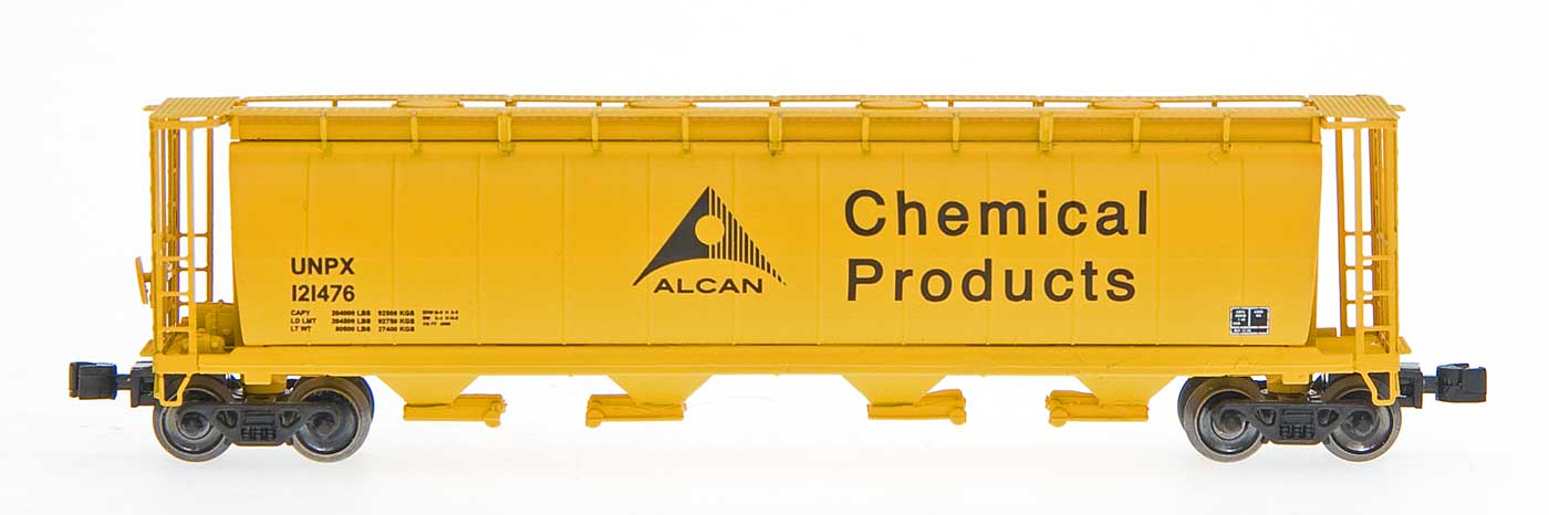 InterMountain 85232 Z UNPX-ALCAN Chemical 59' 4-Bay Cylindrical Covered Hopper