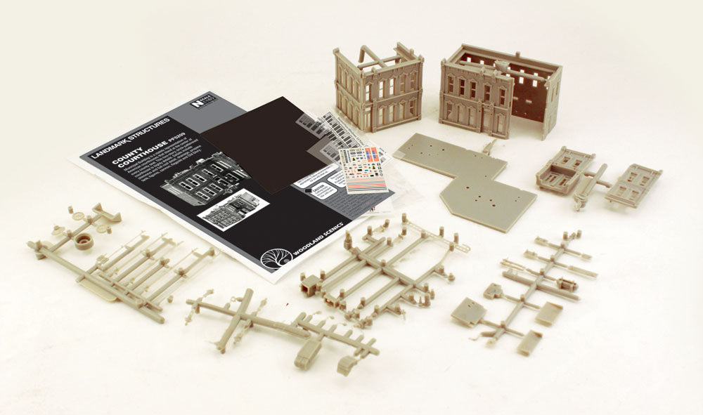 Woodland Scenics PF5209 N Pre-Fab County Courthouse Building Kit