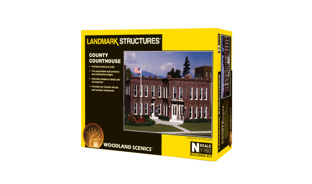 Woodland Scenics PF5209 N Pre-Fab County Courthouse Building Kit