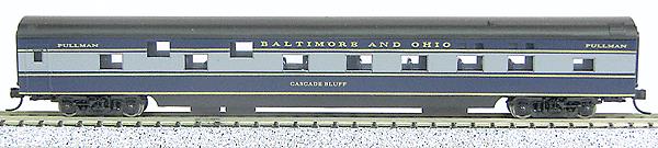 Con-Cor 40090 N Baltimore & Ohio 85' Smooth-Side Sleeper w/Micro-Train Couplers