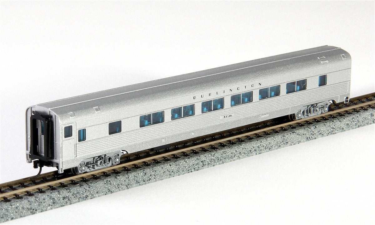 Con-Cor 41480 N CB&Q Budd 85' Corrugated-Side Twin-Window Coach Car