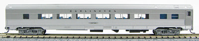 Con-Cor 41480 N CB&Q Budd 85' Corrugated-Side Twin-Window Coach Car