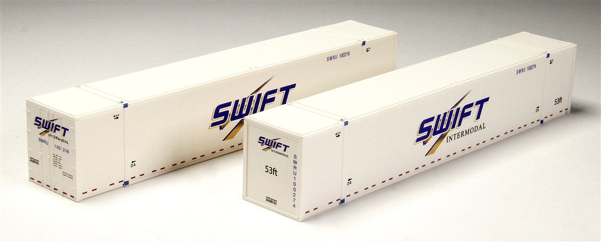 Con-Cor 0004-088019 HO Swift Intermodal 53' Rivet-Side Container (Pack of 2)