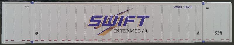 Con-Cor 0004-088019 HO Swift Intermodal 53' Rivet-Side Container (Pack of 2)