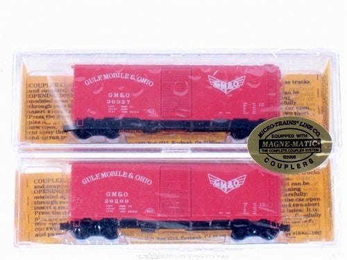 Deluxe Innovations 142202 N Gulf Mobile & Ohio 1944 AAR 40' Boxcar (Pack of 2)