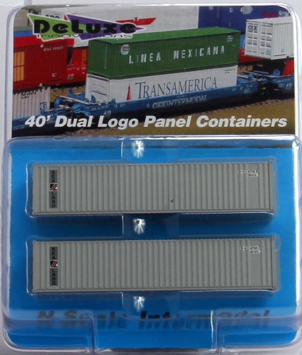 Deluxe Innovations 5121 N Sea-Land 40' Corrugated Panel Container (Pack of 2)