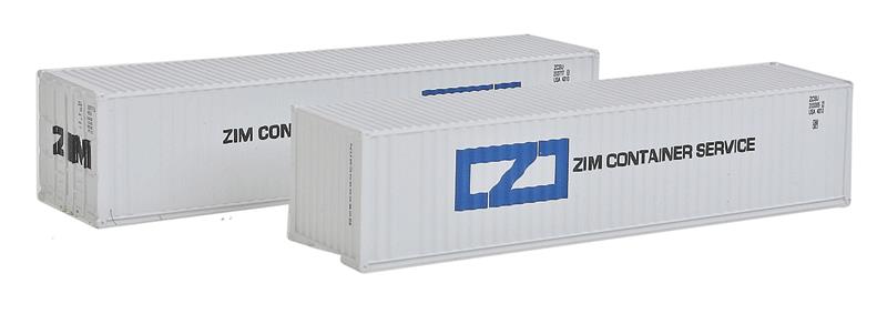 Deluxe Innovations 5131 N ZIM 40' Dual Logo Panel Container (Pack of 2)