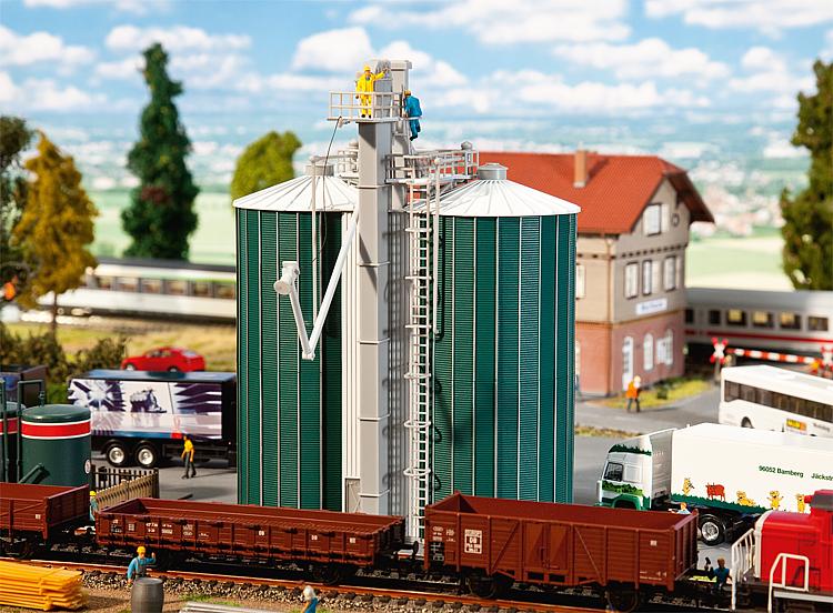 Faller 120260 HO Double Silo W/Elevator Kit