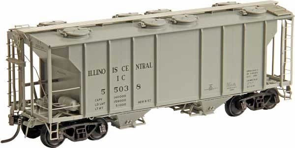 Kadee 8040 HO Illinois Central PS-2 2-Bay Covered Hopper #55038