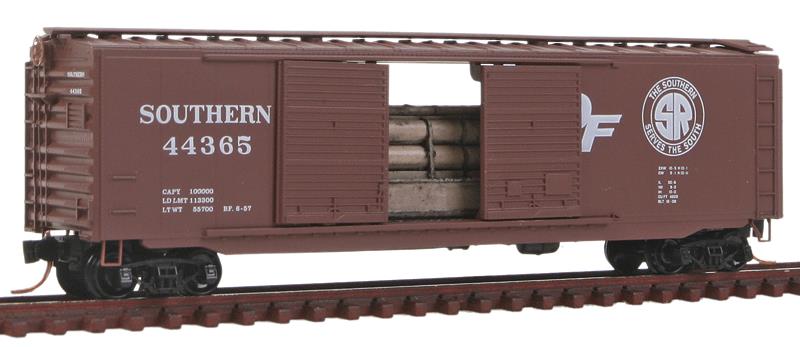 Micro-Trains 03400360 N Southern 50' Standard Double Door Boxcar w/ Load #44365