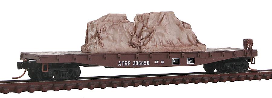 Micro-Trains 04500440 N ATSF 50' Fishbelly Side Flatcar w/ Load #206650