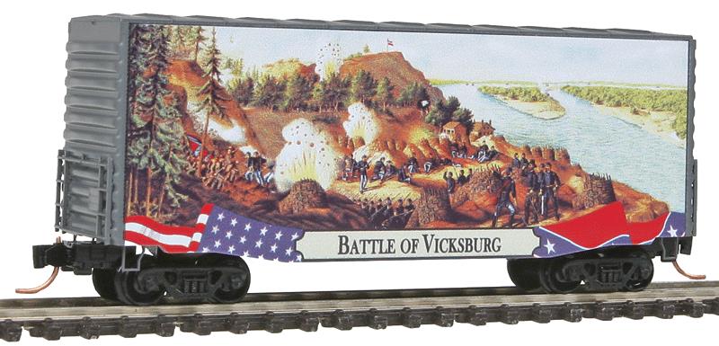 Micro-Trains 10100709 N Battle of Vicksburg 40' Hy-Cube Boxcar