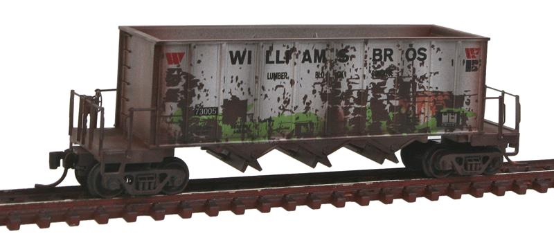 Micro-Trains 12544120 N Williams Bros Weathered 43' Ortner Open Hopper #73005