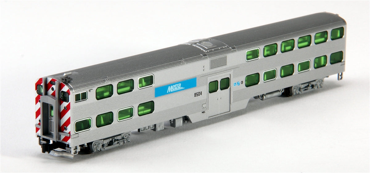 Kato 156-0961 N Chicago Metra Gallery Bi-Level Cab Coach #8504