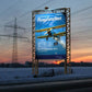 Kibri 49809 HO Scale Advertising Billboard Wall with 2 LED Floodlights Kit