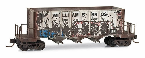 Micro-Trains 12544120 N Williams Bros Weathered 43' Ortner Open Hopper #73005