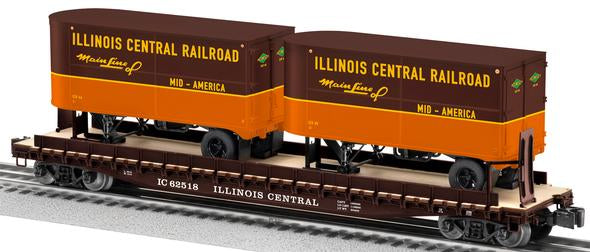 Lionel 6-27066 Illinois Central Flatcar with Piggyback Trailers