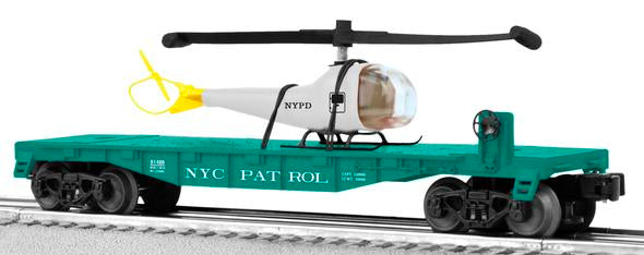 Lionel 6-81486 O NYC Patrol Helicopter Flatcar