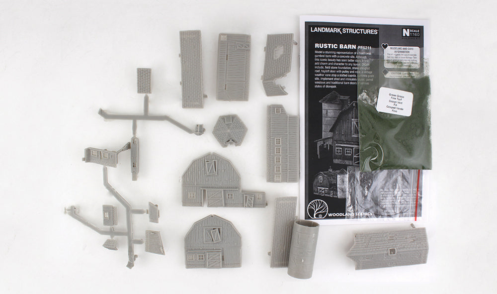Woodland Scenics PF5211 N Rustic Barn Building Kit