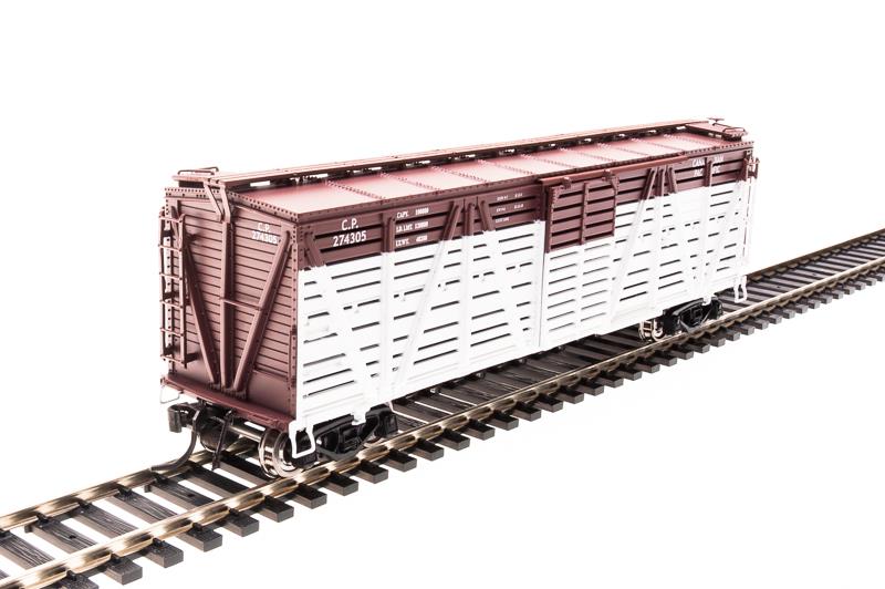 Broadway Limited 2522 HO Canadian Pacific PRR K7 Stock Car with Cattle Sound