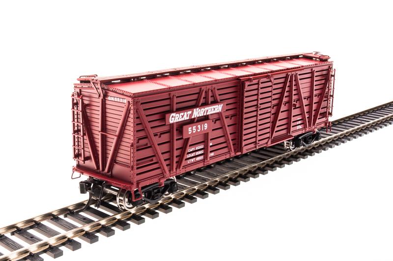 Broadway Limited 2523 HO Great Northern PRR K7 Stock Car with Cattle Sound