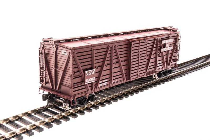 Broadway Limited 2524 HO Norfolk & Western PRR K7 Stock Car with Cattle Sound