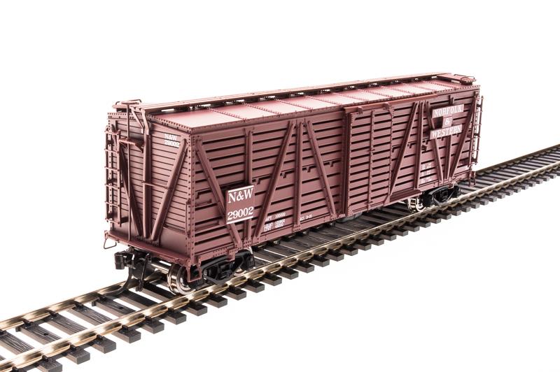 Broadway Limited 2524 HO Norfolk & Western PRR K7 Stock Car with Cattle Sound