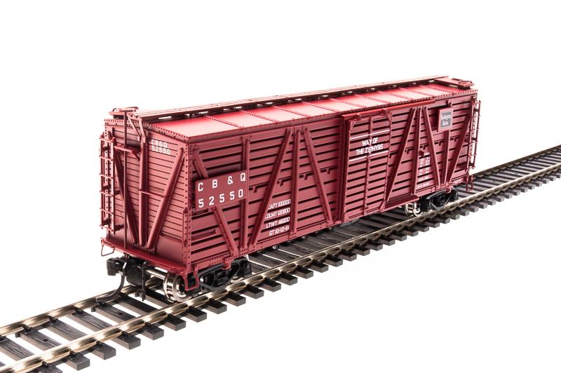 Broadway Limited 2685 HO Chicago, Burlington & Quincy PRR K7 Stock Car (4)