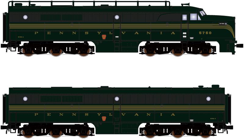 Broadway Limited 3083 N Pennsylvania Railroad Alco PA1 Powered A-Unpowered B
