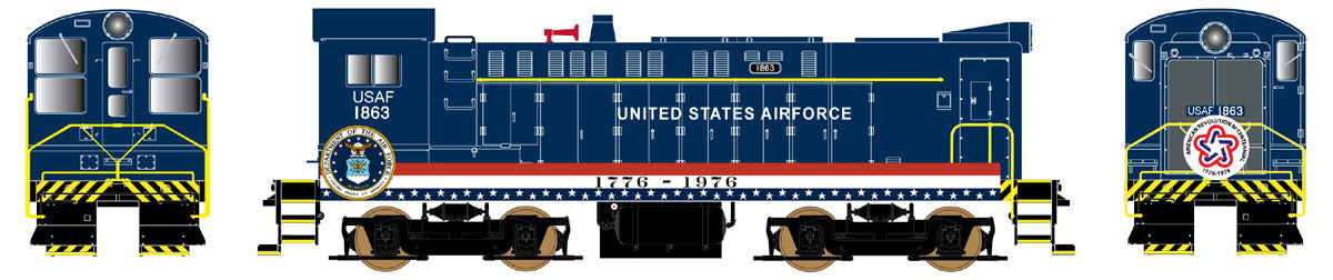 Bowser 23971 HO USAF S12 Switcher wDCC/Snd #1863