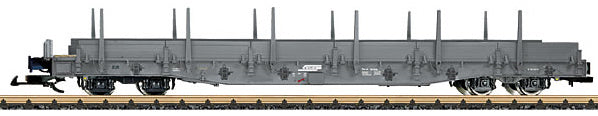 LGB 45922 G Rhaetian Railroad RhB Type Re-w 4-Axle Stake Flatcar