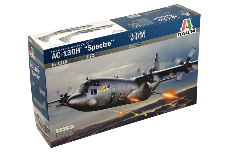 Italeri 1310 1:72 AC130H Spectre Military Aircraft Plane Model Kit