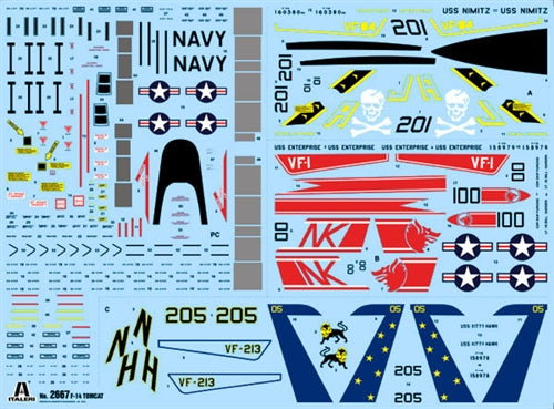 Italeri 2667 1:48 F14A Tomcat US Navy Fighter Military Plane Kit