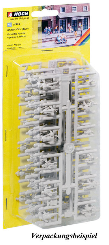 Noch 35985 N Unpainted Figures (Set of 72)