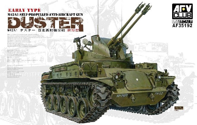 AFV Club AF35192 1:35 M42A1 Duster Earlyw/Self-Propelled AA Gun Tank Kit