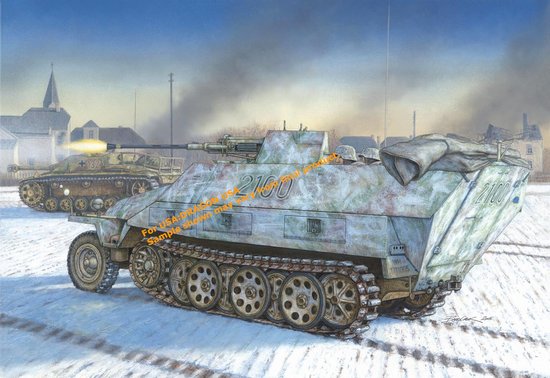 Dragon 6292 1:35 SdKfz 251:17 Ausf Dw/2cm Flak 38 Gun Military Tank Model Kit
