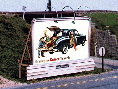 Blair Line 2429 HO Deco Laser-Cut Billboard Kit w/4 Different Signs