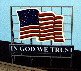 Blair Line 2520 HO, S, O US Flag Laser-Cut Billboard Kit