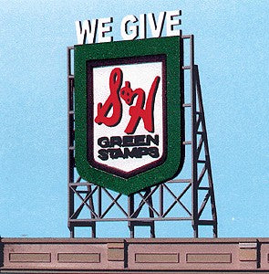 Blair Line 2521 HO, S, O S&H Green Stamps Laser-Cut Billboard Kit