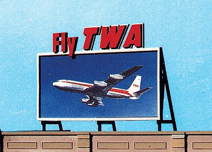 Blair Line 2524 HO, S, O TWA Laser-Cut Billboard Kit