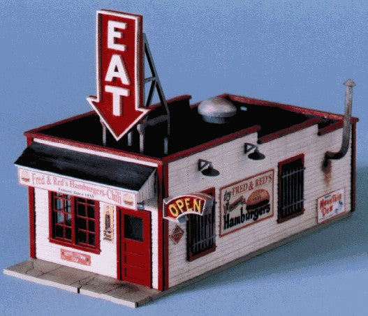 Blair Line 090 N Scale Fred & Red's Cafe Laser-Cut Building Kit