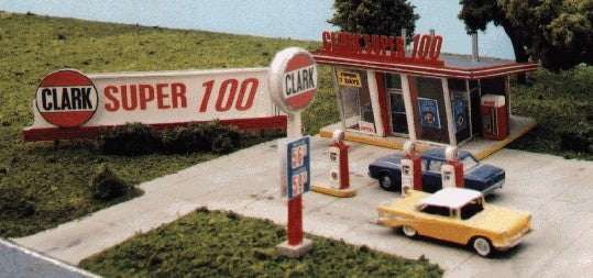 Blair Line 087 N Clark Gas Station Laser-Cut Building Kit
