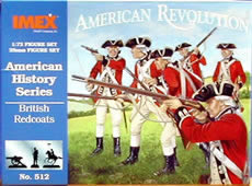 Imex 512 1:72 British Redcoats American Revolution Figure Set