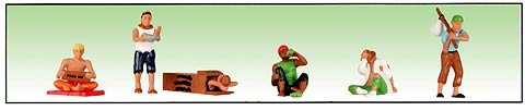 Model Power 6198 O And 0-27 Homeless People Figures (Set of 6)