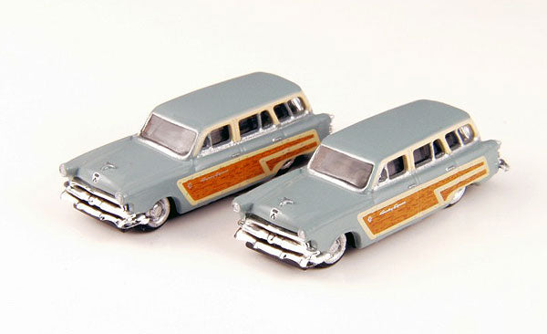 Classic Metal Works 50316 N Mini Metals Blue '53 Ford Country Squire Wagons