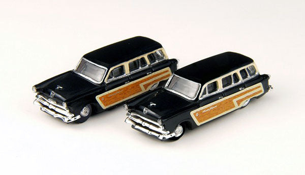 Classic Metal Works 50320 N Mini Metals Raven Black 53 Ford Country Squire Wagon