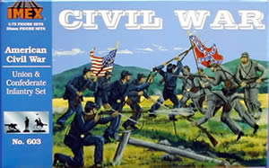 Imex 603 1:72 Civil War Union-Confederate Infantry Figure Set