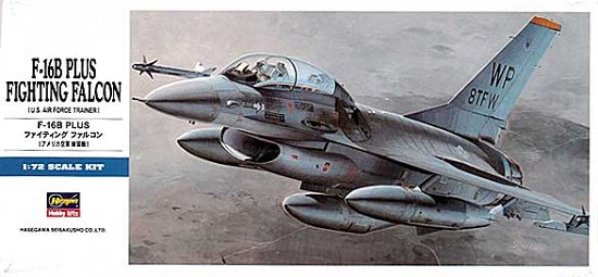 Hasegawa 00444 1:72 F-16B Plus Fighting Falcon Military Aircraft Plane Model Kit