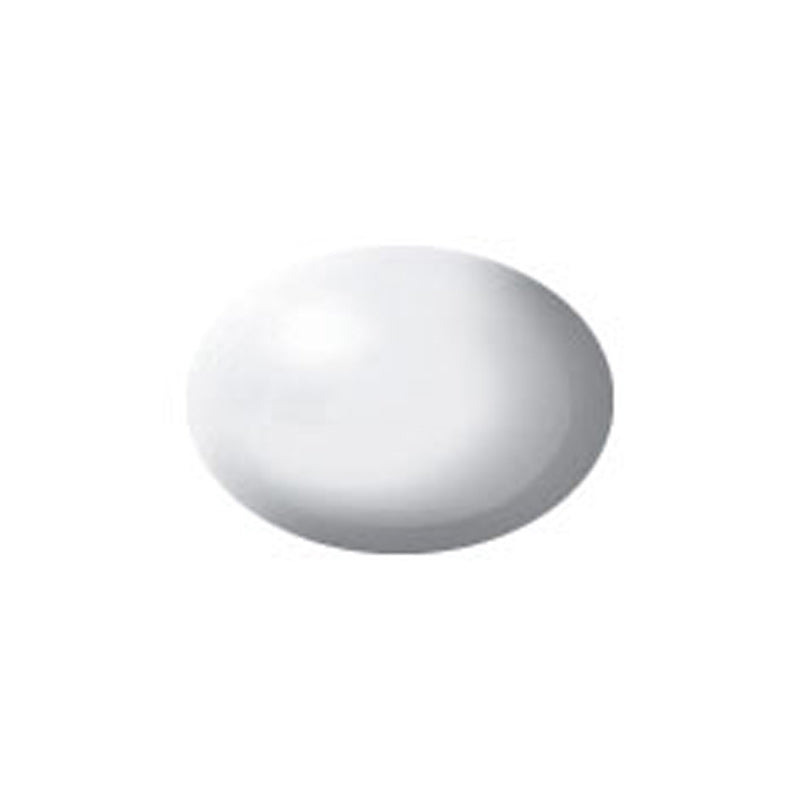 Revell 36301 RAL 9010 White Semi-Matt Aqua Color Acrylic Paint - 18 ml. Can